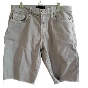 J BRAND Eli Short Shorts Reflect Gray Grey Cut-Off Raw Hem Men’s Sz 32